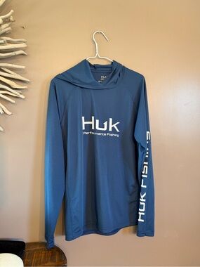 Huk Fishing Long Sleeve top in navy blue‎